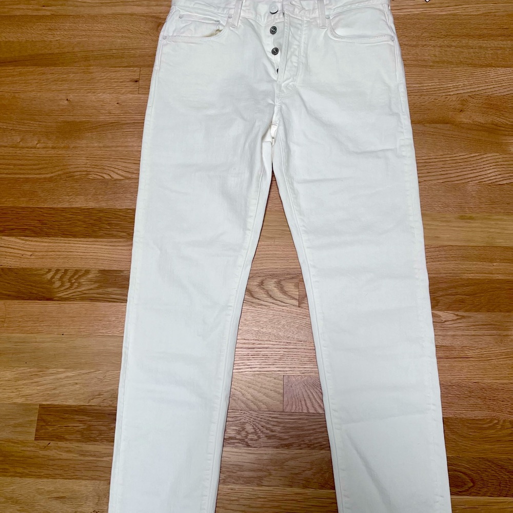 MOTHER REVOLVE MR The Chaser Ankle Cuff Fray in Tooth & Nail size 31